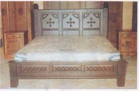 tempat tidur kayu jati ukir